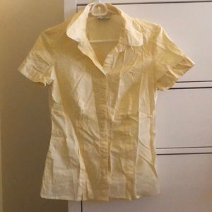 Yellow Short Sleeve Loft Blouse